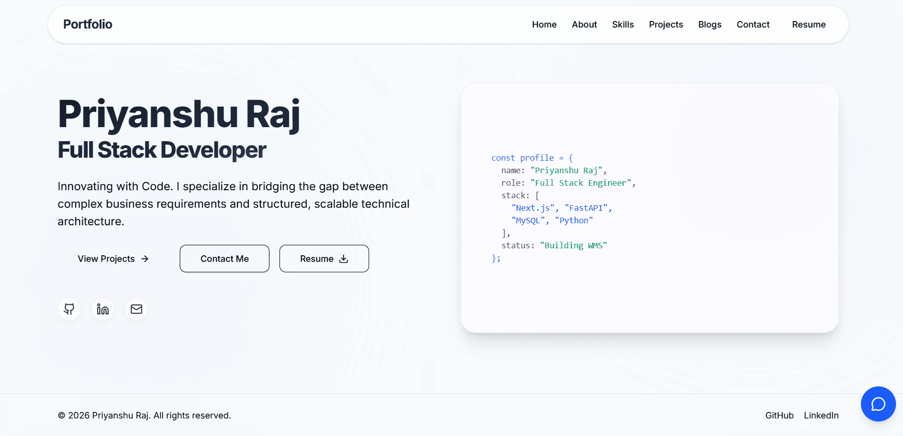 Portfolio - Vaurdin portfolio project - Professional portfolio website built with Vite and TypeScript. A modern, responsive web design showcasing developer projects, skills, and development experience.